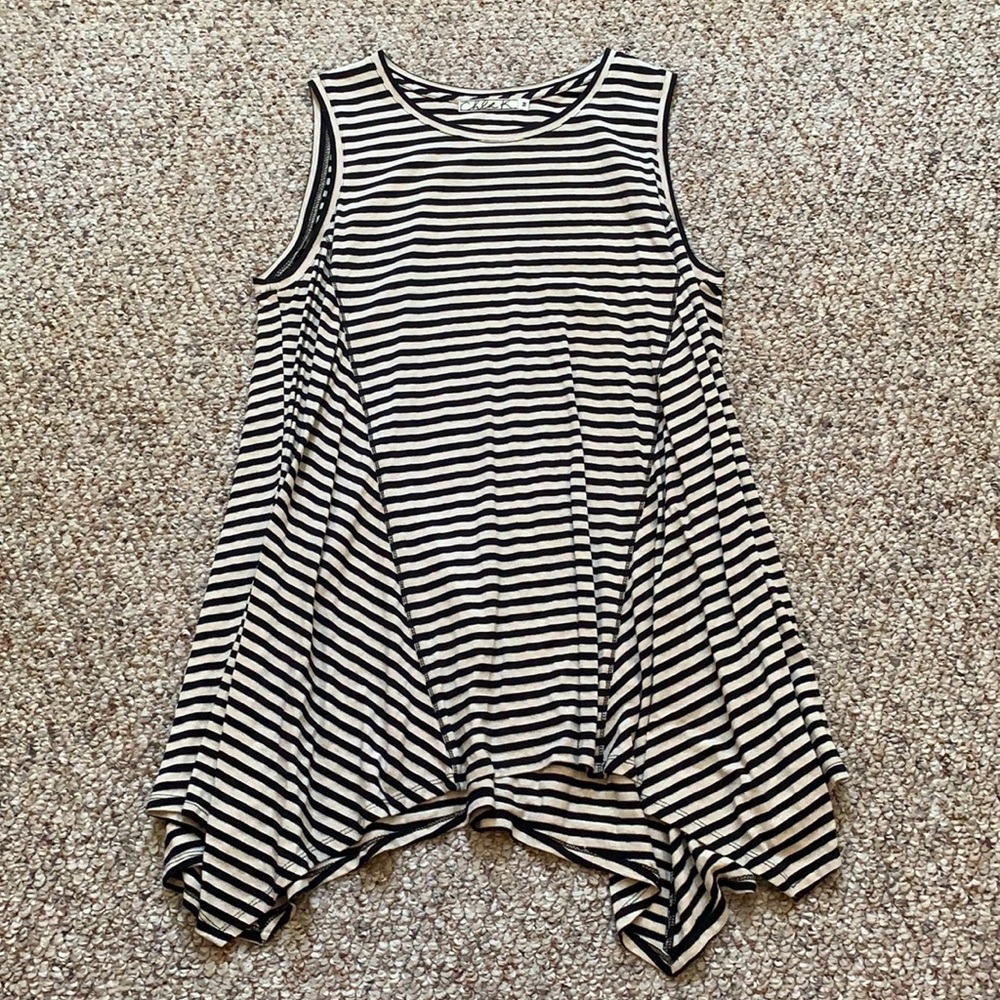Chloe K stripe tunic tank top